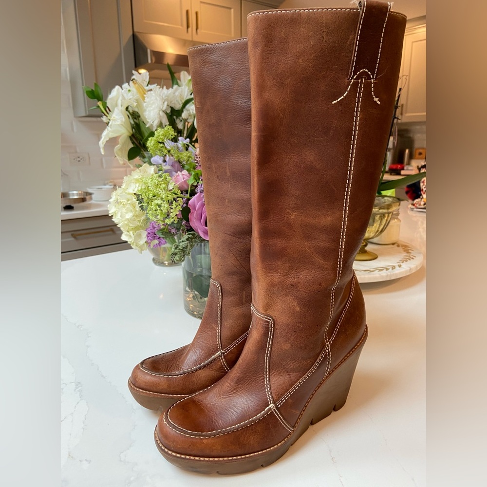 Michael Kors Knee High Wedge Boots